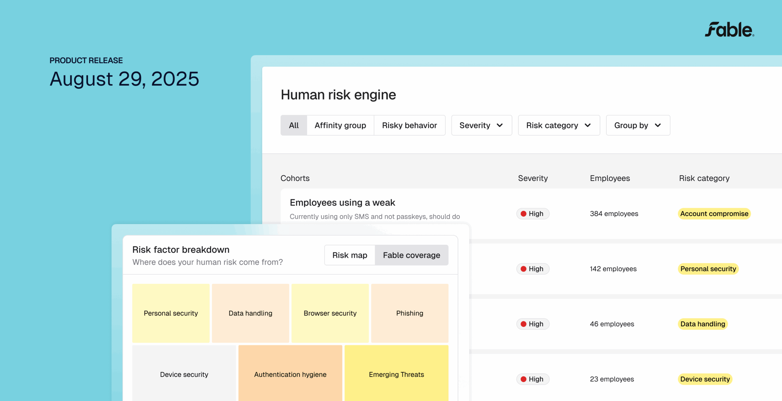 Fable Security product release: August 29, 2025