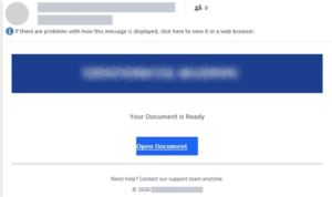 Fake document request sent as part of the conversation hijacking phishing attack. (ANY.RUN)